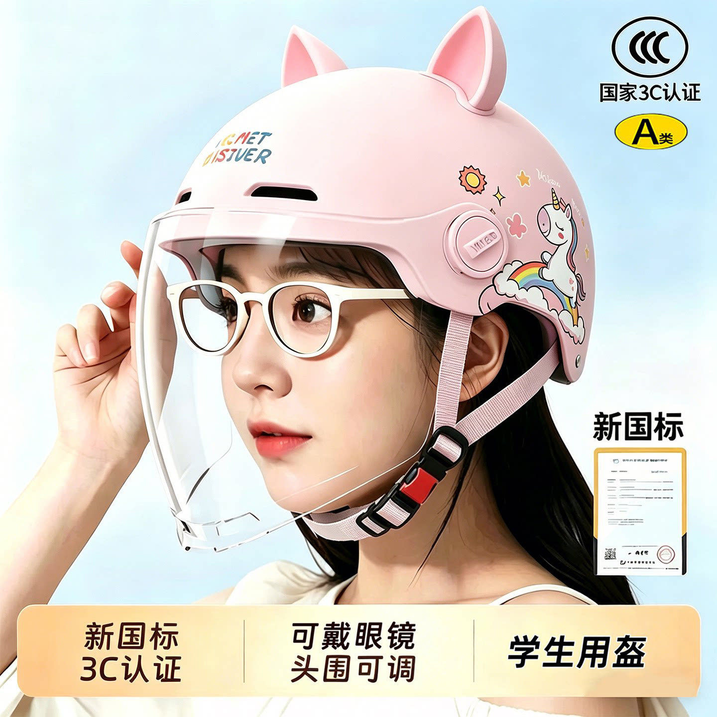 宝宝头盔2岁幼童6到12岁摩托车半盔女童夏款踏板车春秋高颜值新式