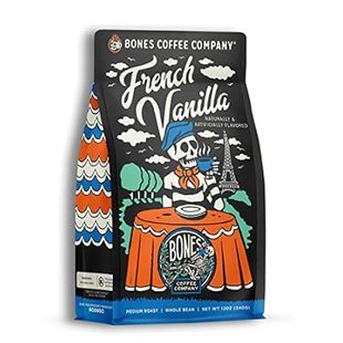 Bones Coffee Company French Vanilla Ground Coffee Beans，