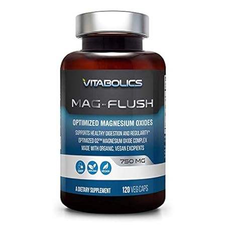 Mag Flush 750 mg 120 Vcaps - Natural Magnesium Oxide Oxyg