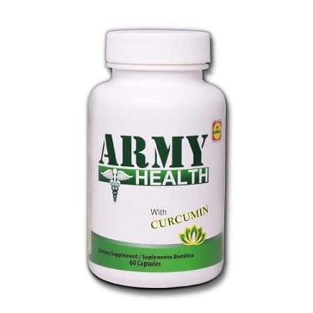 ARMY HEALTH 100% Natural Curcumin -60 Capsules - Joint Pa