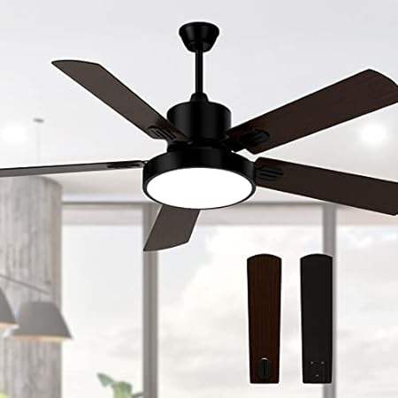 Obabala Ceiling Fan with Light， Indoor and Outdoor Fans L