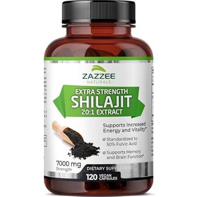 Zazzee 100% Pure Organic Himalayan Shilajit 20:1 Extract，