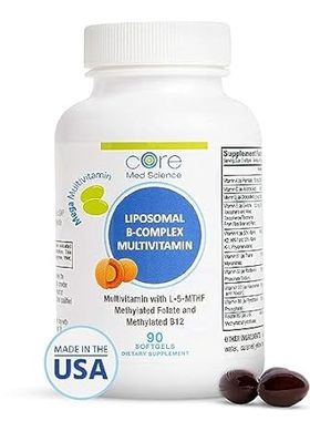 Core Med Science Liposomal Vitamin B-Complex， 90 Softgels