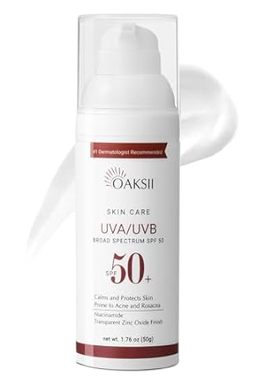 UV Clear Face Sunscreen， SPF 50 Oil Free Sunscreen with Z