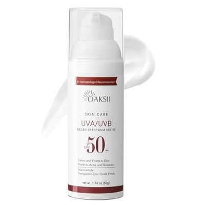 UV Clear Face Sunscreen， SPF 50 Oil Free Sunscreen with Z