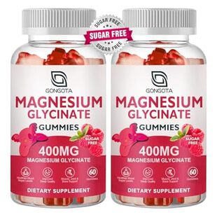 Magnesium Glycinate Gummies 400 mg with 100 mg Magnesium
