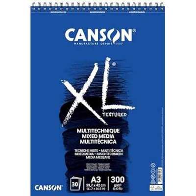 Canson Mix-Media XL Pad - A3 Pad for Acrylic， Watercolour