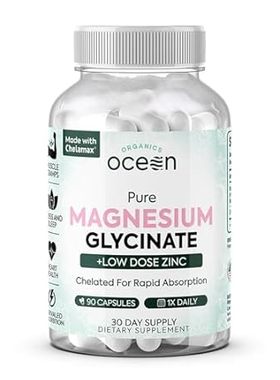 Pure Magnesium Glycinate with Zinc - Maximum Strength Che
