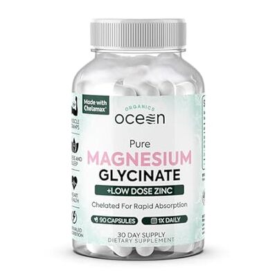 Pure Magnesium Glycinate with Zinc - Maximum Strength Che