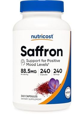 Nutricost Saffron Extract 88.5mg， 240 Capsules - Veggie C