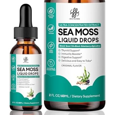 Sea Moss with Black Seed Oil， Spirulina， Black Elderberry