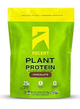 Ascent Vegan Protein Powder - Plant Based Protein， Non Da