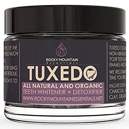 tuxedo teeth whitening activated charcoal powder, all natur