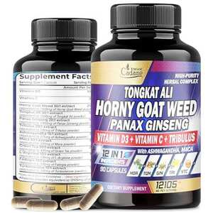 Horny Goat Weed 7500mg Tongkat Ali 1500mg Panax Ginseng 1