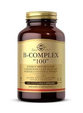 Solgar B-Complex 100， 100 Vegetable Capsules - Heart He