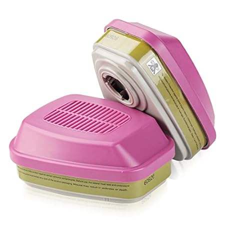 1 Pair P100 Respirator Cartridge， 60926 Respirator Filter