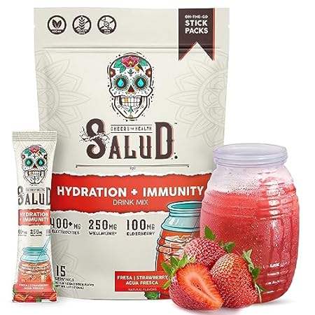 Salud 2-in-1 Hydration and Immunity Electrolytes Powder，