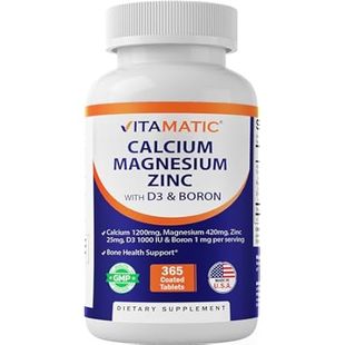 Vitamatic Calcium Magnesium Zinc D3 Boron | 365 Coated Ta