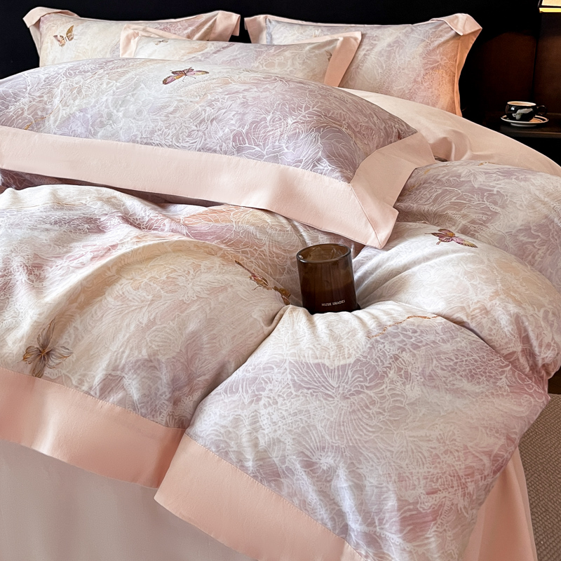 高端秋冬加厚A类纯棉磨毛四件套100全棉保暖床单被套轻奢床上用品