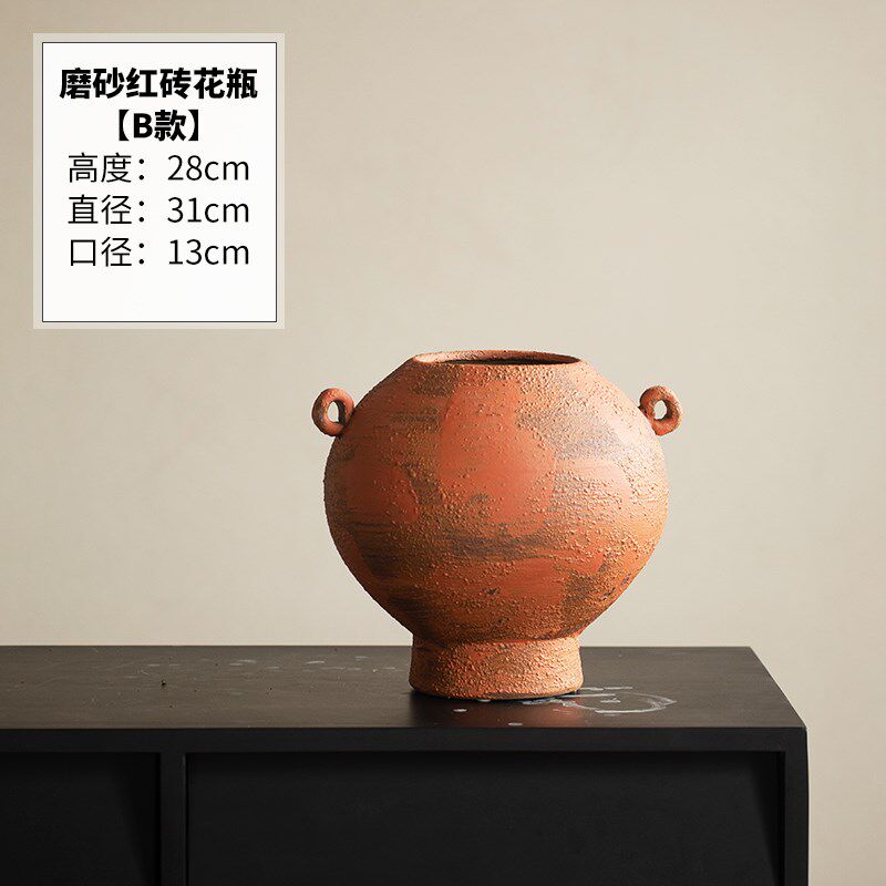 新款景德镇陶瓷花瓶高级感新中式干花插花禅Q意家居民宿装饰摆件