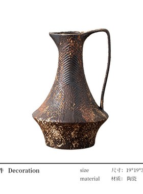 新款 侘寂风餐桌陶瓷果盘高脚托盘法式P中古民宿酒店茶桌装饰