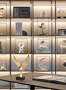 新款创意装饰摆件客厅家居t饰品酒柜电视柜北欧现代轻奢小工艺品