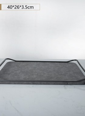 新款现代轻奢欧式客厅家用金属长方形G托盘摆件样板间茶几轻奢装