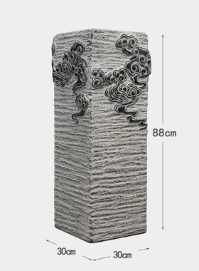 新款仿古落地摆件中式q庭院花园户外盆景架客厅小院子仿石柱室外