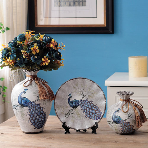 新款欧式果盘f装饰品工艺品茶几客厅摆件纸抽盒树脂水果盘三件套