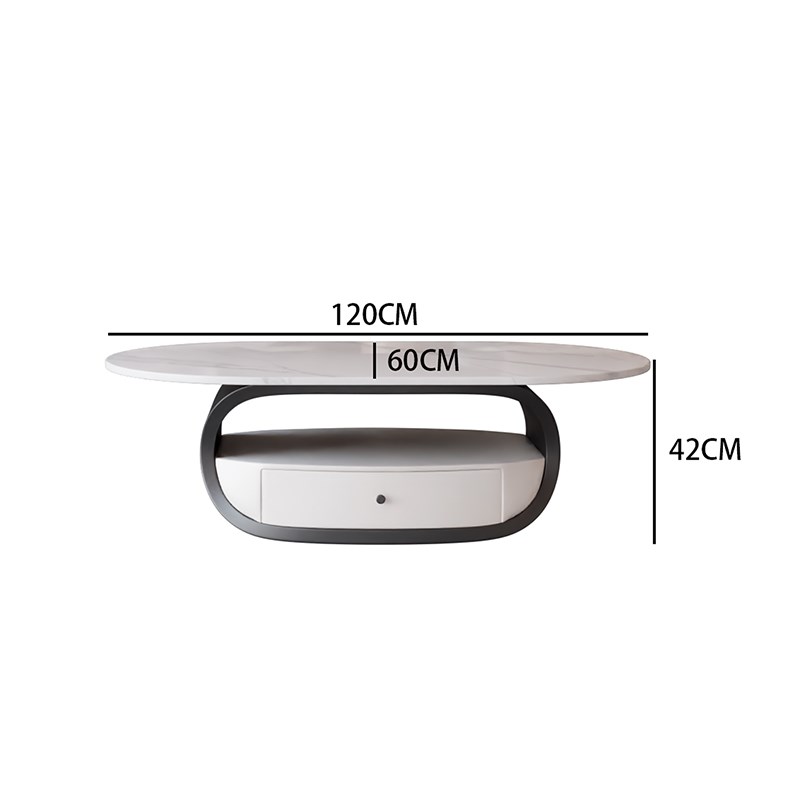 新款简约轻奢岩板茶几q新款现代极简高级感中古风小户型客厅家用