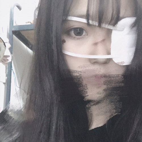 中二病单边眼罩可爱动漫网红学生