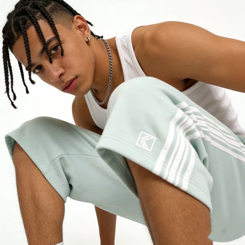 美版 嘻哈kk 复古嘻哈街头hiphop 美式经典刺绣 七分裤 加绒 短裤,男装,短裤,淘宝优惠券,粉丝福利购,淘宝优惠卷