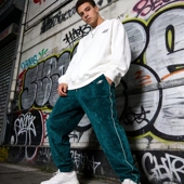 复古 美式 嘻哈街头hiphop美潮经典 美版 金丝绒 刺绣 外套长裤