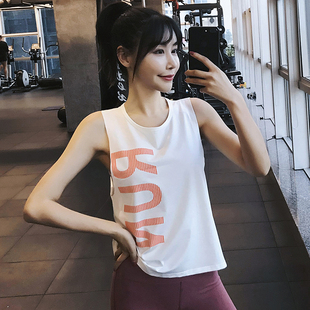 夏季薄款速干宽松撸铁背心无袖运动健身女外穿瑜伽训练跑步上衣潮