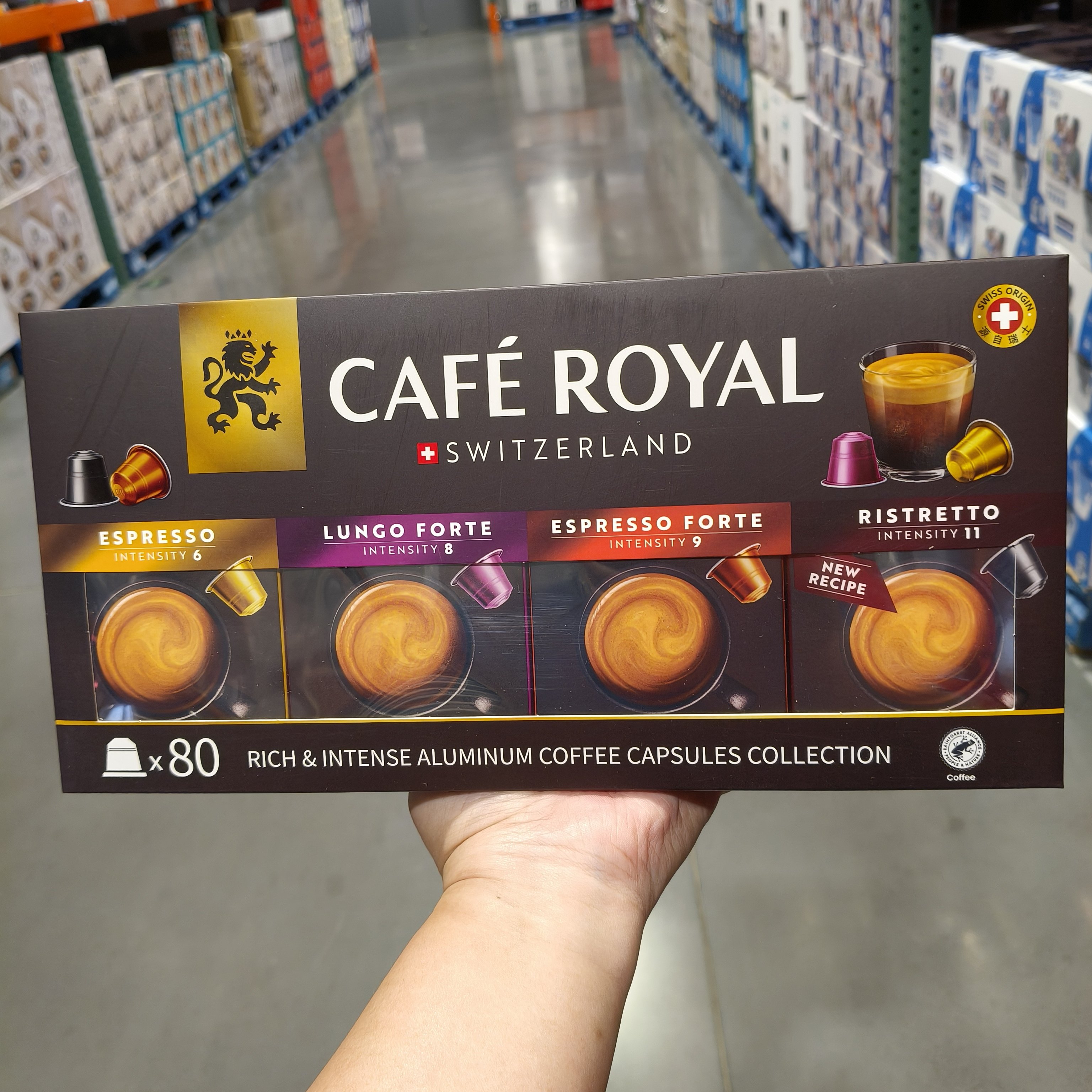 开市客瑞士芮耀咖啡胶囊咖啡80粒4口味意式浓缩雀巢适配nespresso图片