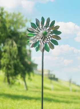 美式铁艺风车户外摆件家居装饰品花园风车庭院风车菜园装饰摆件