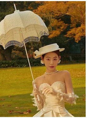 复古赫本法式田园婚纱摄影道具