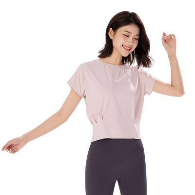 neverme蝙蝠袖收褶瑜伽服