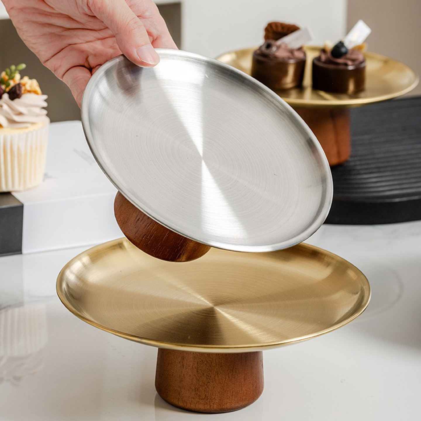 ins极简风不锈钢托盘家用水果盘