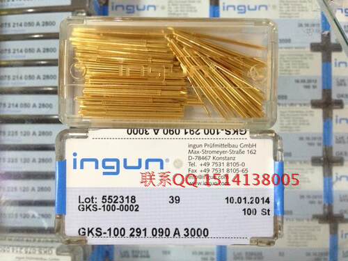 INGUN探针GKS100291090A3000 菱形尖头 进口材质 100MIL英刚探针