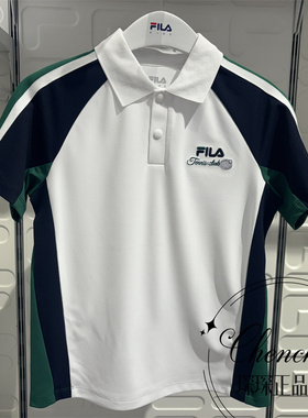 FILA斐乐童装2026年夏季新款男大童休闲短袖POLO衫T恤 K12B623116