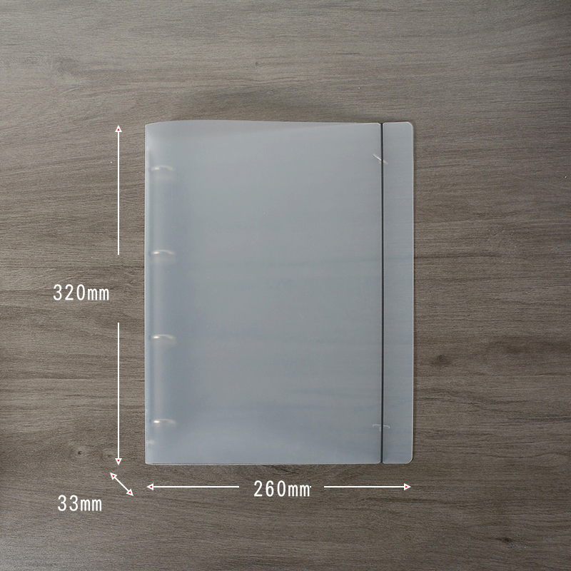 A4四孔活页夹透明白卡册资料册