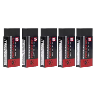 日本SAKURA樱花橡皮擦无碎屑XRFW100五块装60书写绘画2B4B考试素描设计日本原产文具美术学生专用进口文具