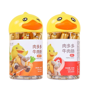 功夫小鸭旗舰店功夫小鸭肉多多牛肉肠儿童零食Q弹劲道原味胡萝卜味鲜嫩含肉肉76%