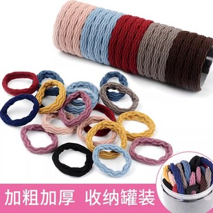 新款高弹力皮筋女扎头绳耐用不伤发绳丸子头饰网红粗发圈马尾皮套