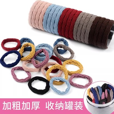 新款高弹力皮筋女扎头绳耐用不伤发绳丸子头饰网红粗发圈马尾皮套
