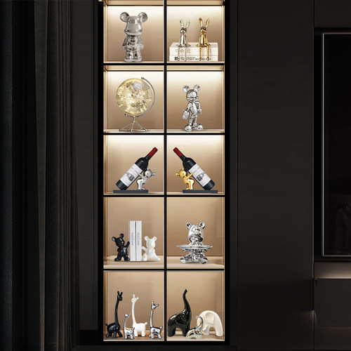 轻奢高档陶瓷摆件组合套装