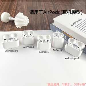 倍絮耳机模型适用于AirPods1/2/3/4/5/AirpodsPRO/PRO3/PRO2C白色