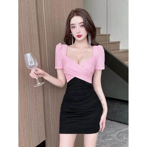 足浴工作服女足疗spa技师气质显瘦美容养生工衣夜总店性感连衣裙