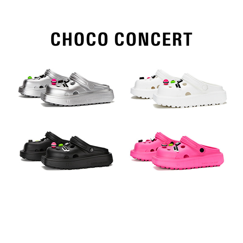 CHOCO CONCERT设计鞋履丨圆方不对称洞洞鞋女夏季拖鞋男女同款